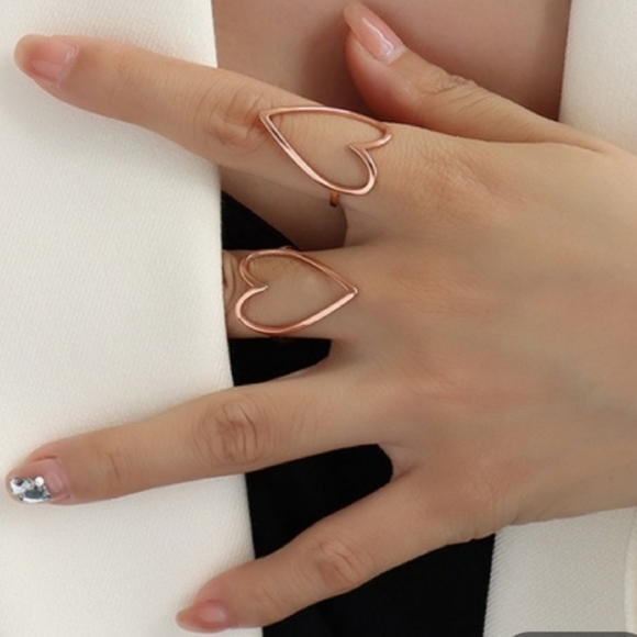 Jewelry - Brand New Rose Gold Peach Colored Heart Ring